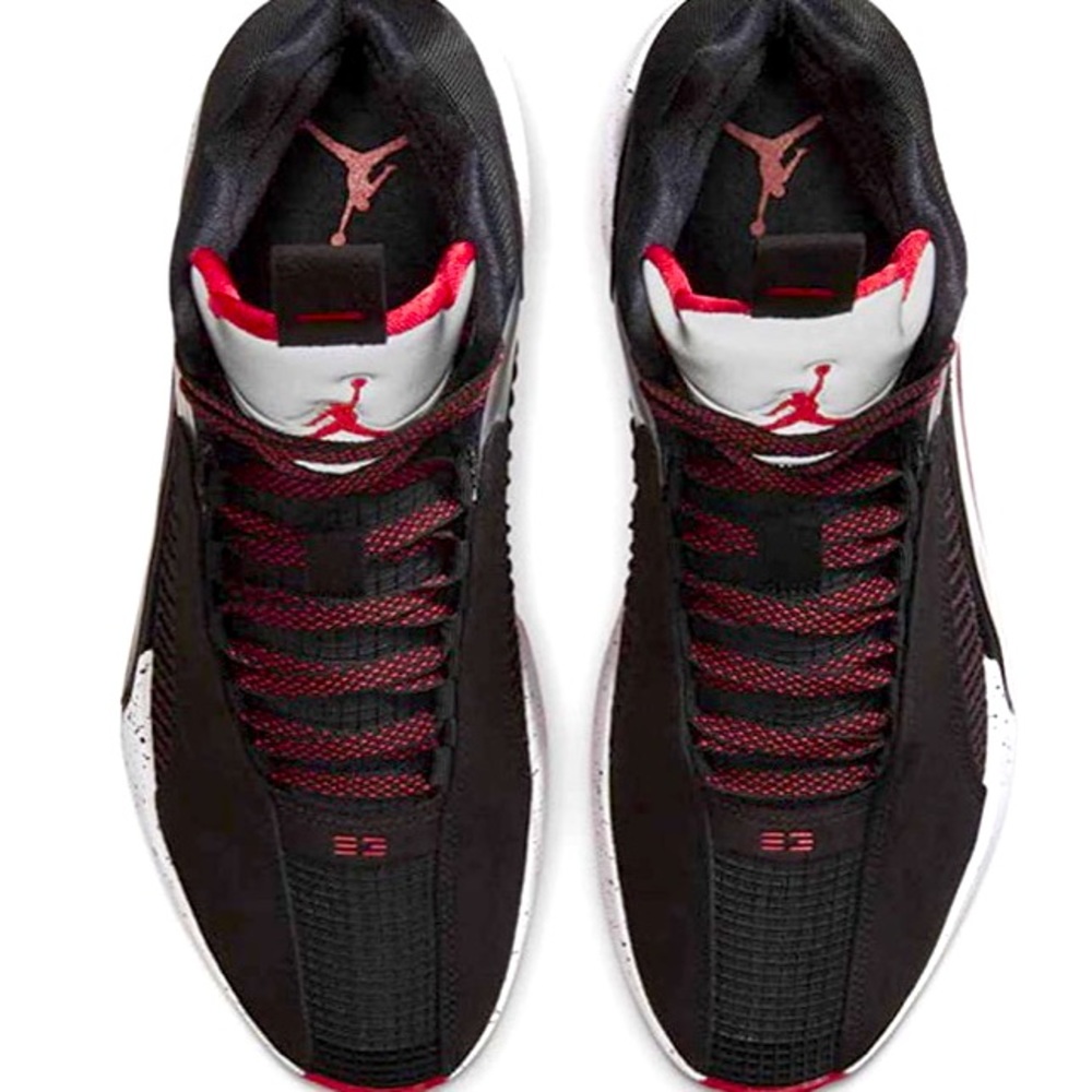 ❤️Air JordanXXXV~”Unisex” Black/Red Suede upper Mens 8.5 (W10) Brand New🖤❤️”